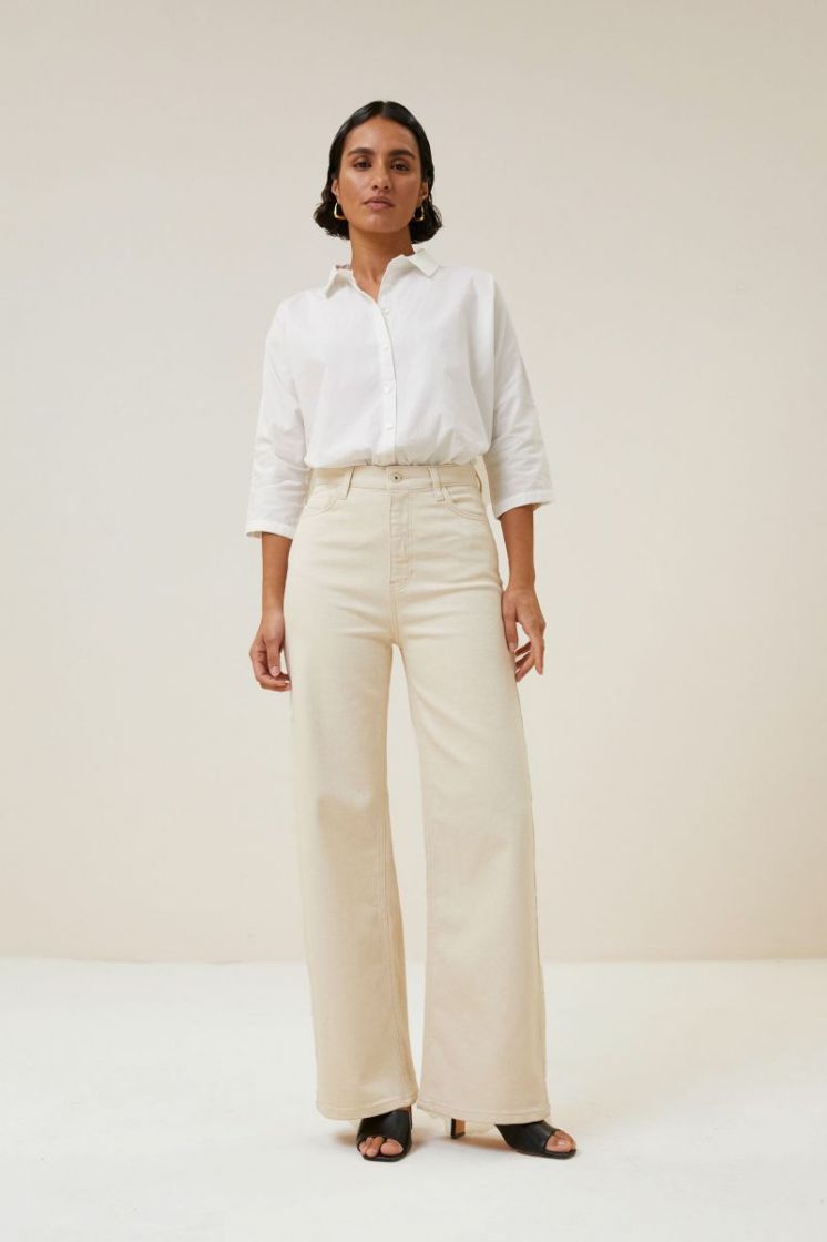 norel poplin blouse 010-off white