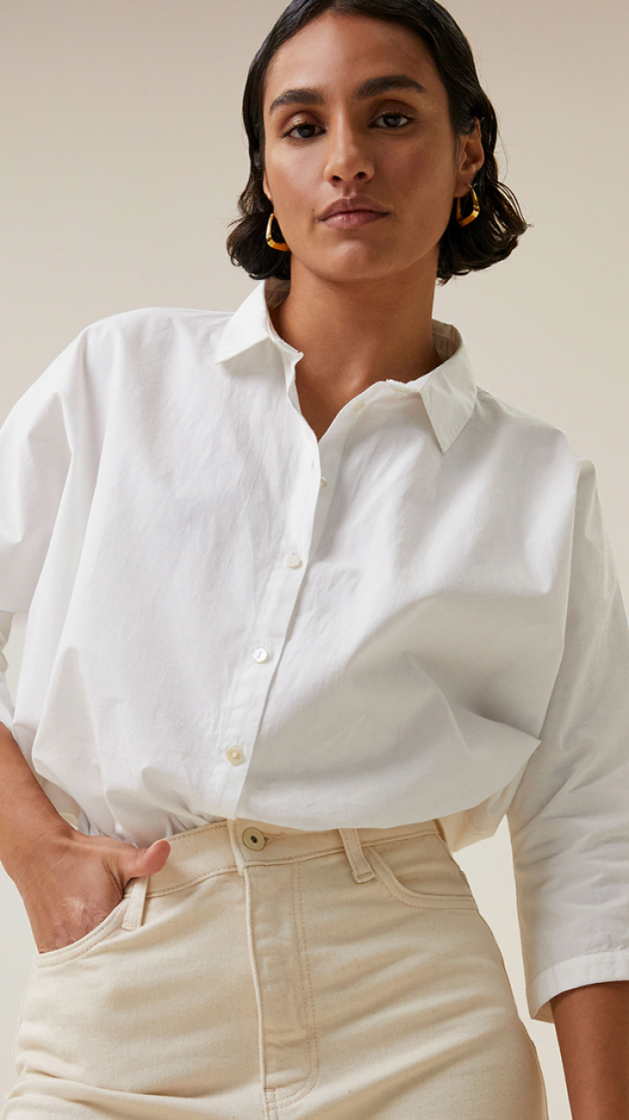 norel poplin blouse 010-off white