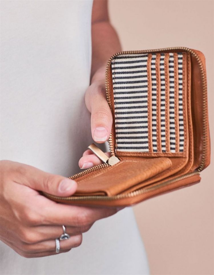 Sonny Square Wallet cognac strombol