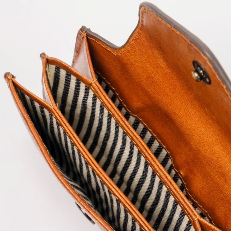 Harmonica Wallet classic leath Cognac