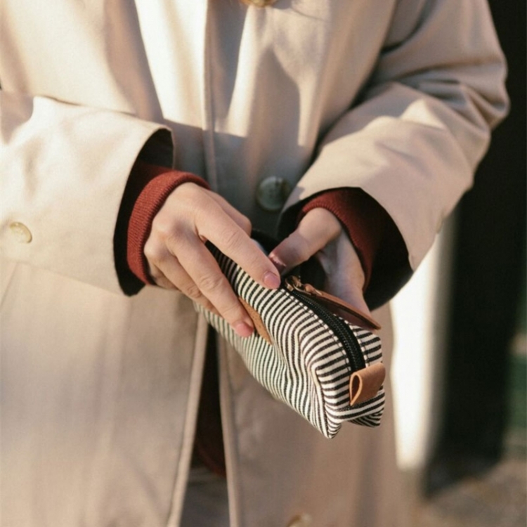Signature pencil Case Cotton Camel/Hunter