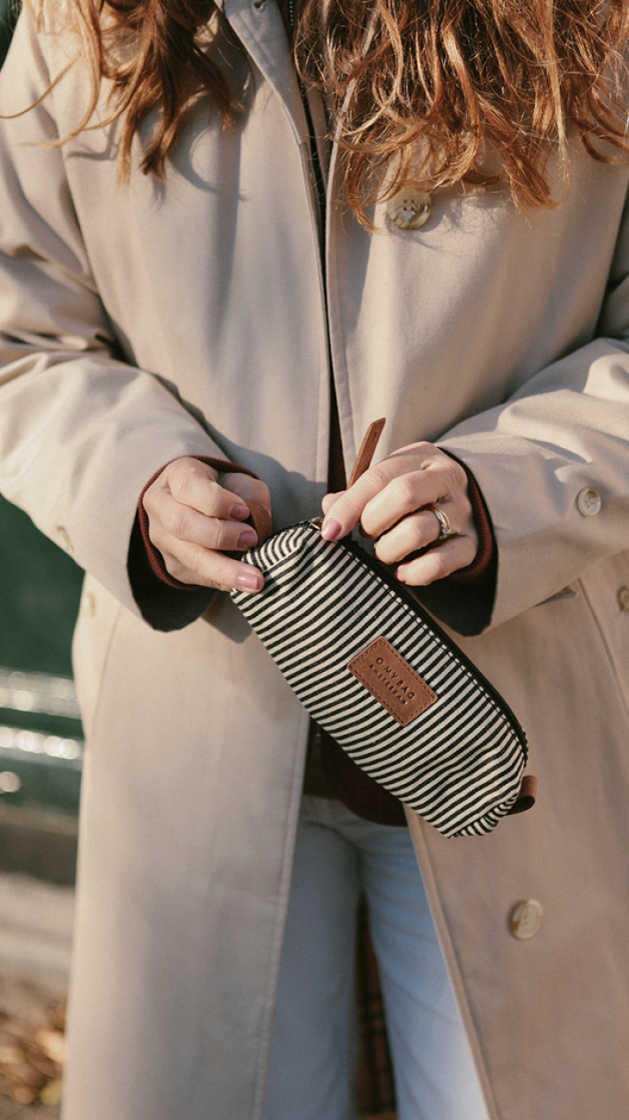 Signature pencil Case Cotton Camel/Hunter