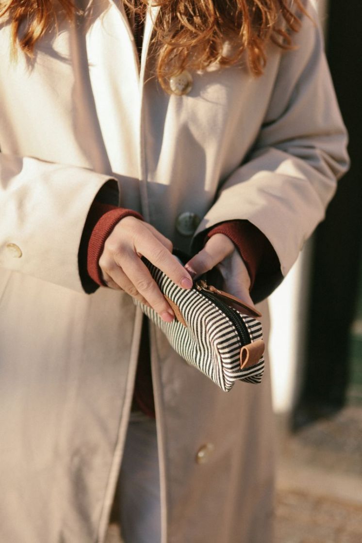 Signature pencil Case Cotton Camel/Hunter