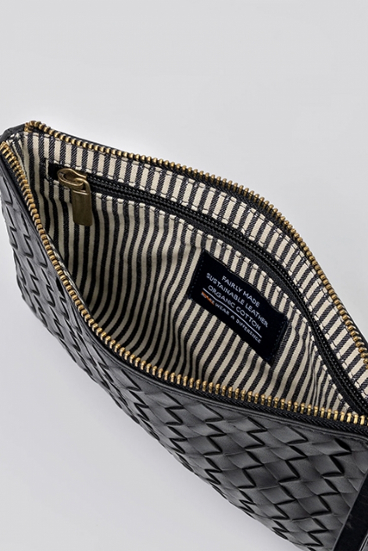 Lexi Black Woven Classic leath Black