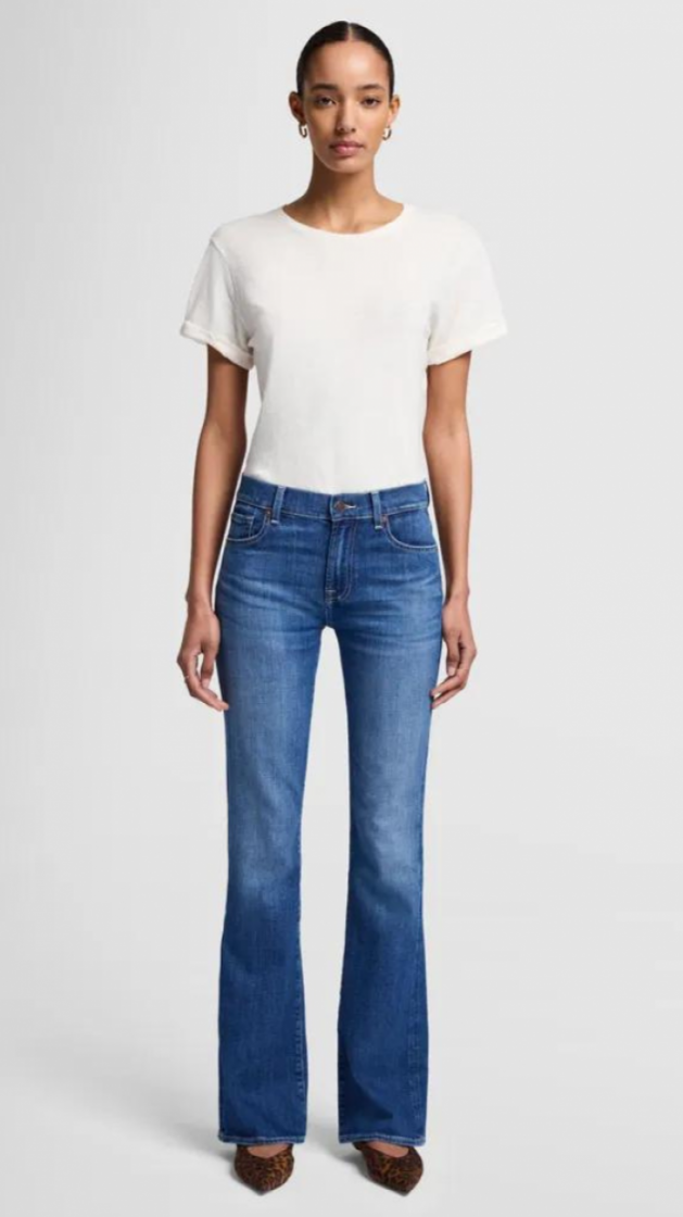 Bootcut slim illusion santa mo Mid Bleu
