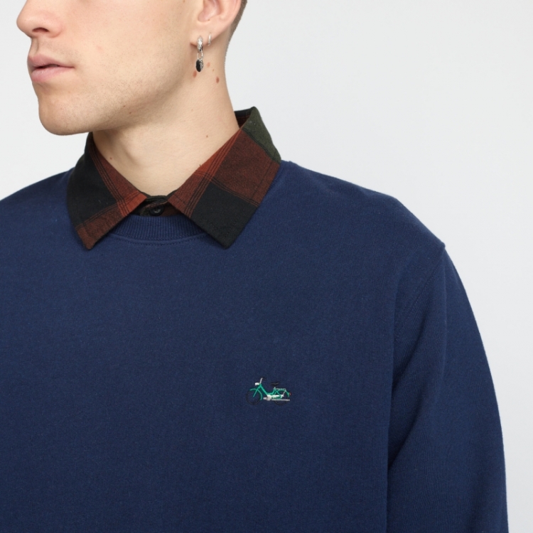 Application sweatshirt Navy-melange