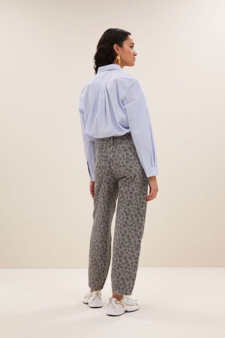 Joly blue stripe blouse 1607-Sky blue s