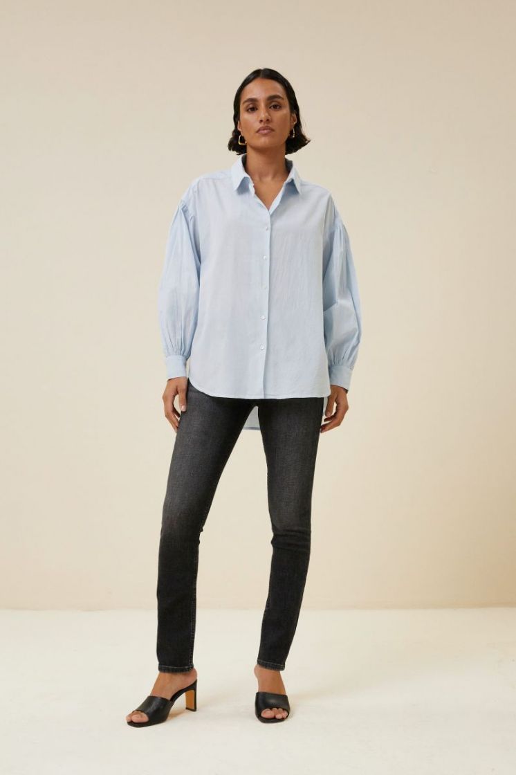Sarah chambray blouse 650-Light blue