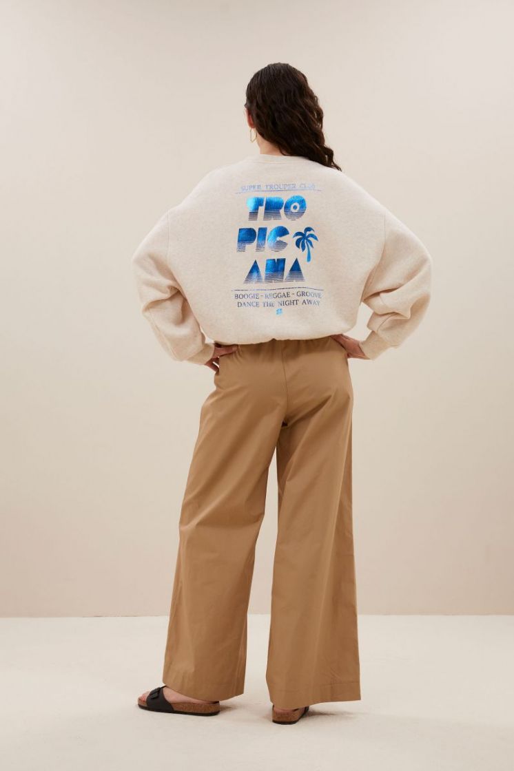 Bibi dancing melee sweater  826-Oyster mele