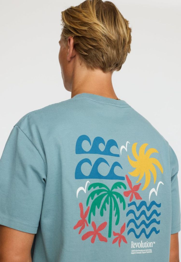 Printed t-shirt Blue