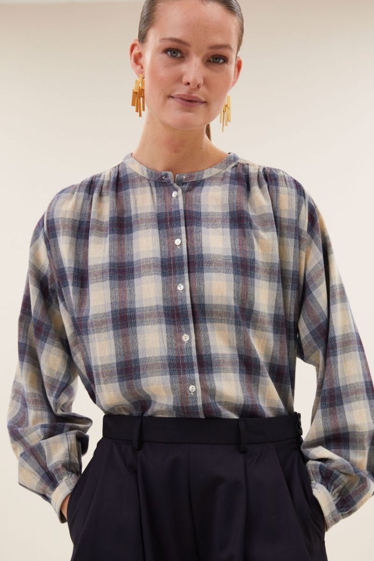Jagger Tokyo Check Blouse 1617-Tokyo Chec