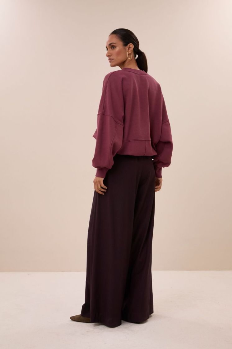 Malyn Logo Sweater 1339-Burgundy C