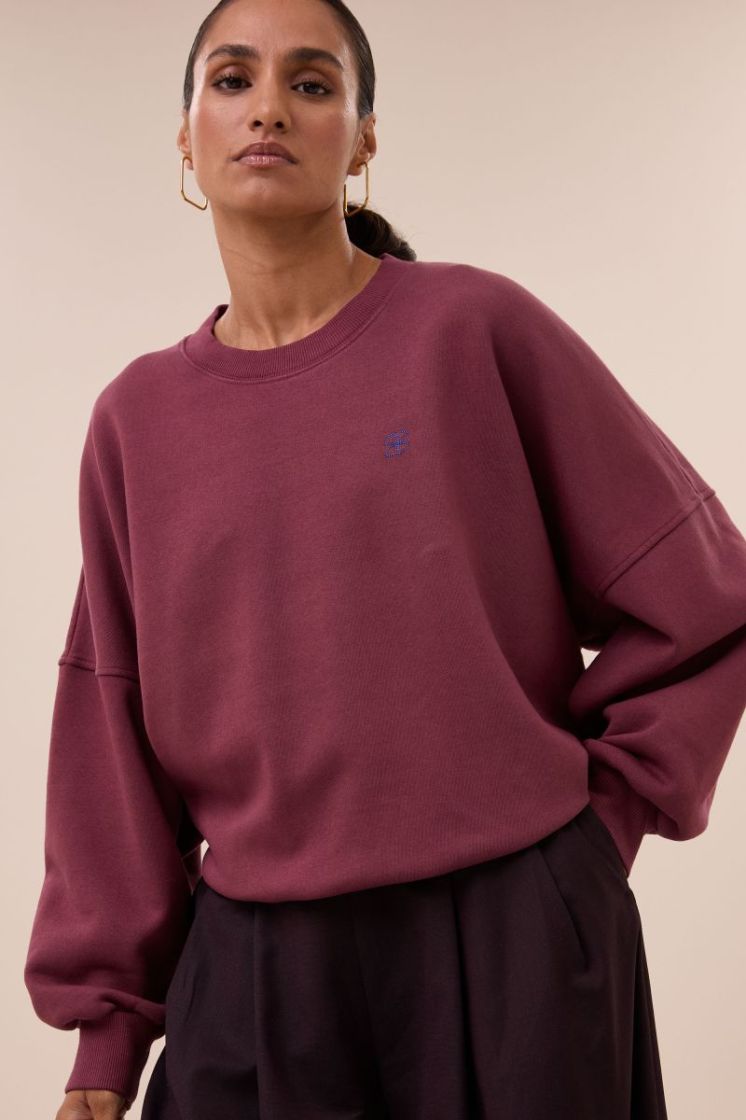 Malyn Logo Sweater 1339-Burgundy C