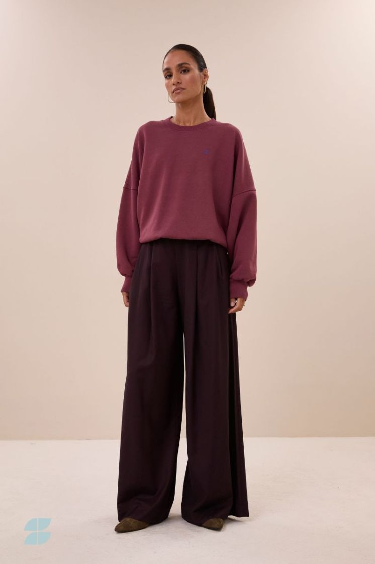 Malyn Logo Sweater 1339-Burgundy C