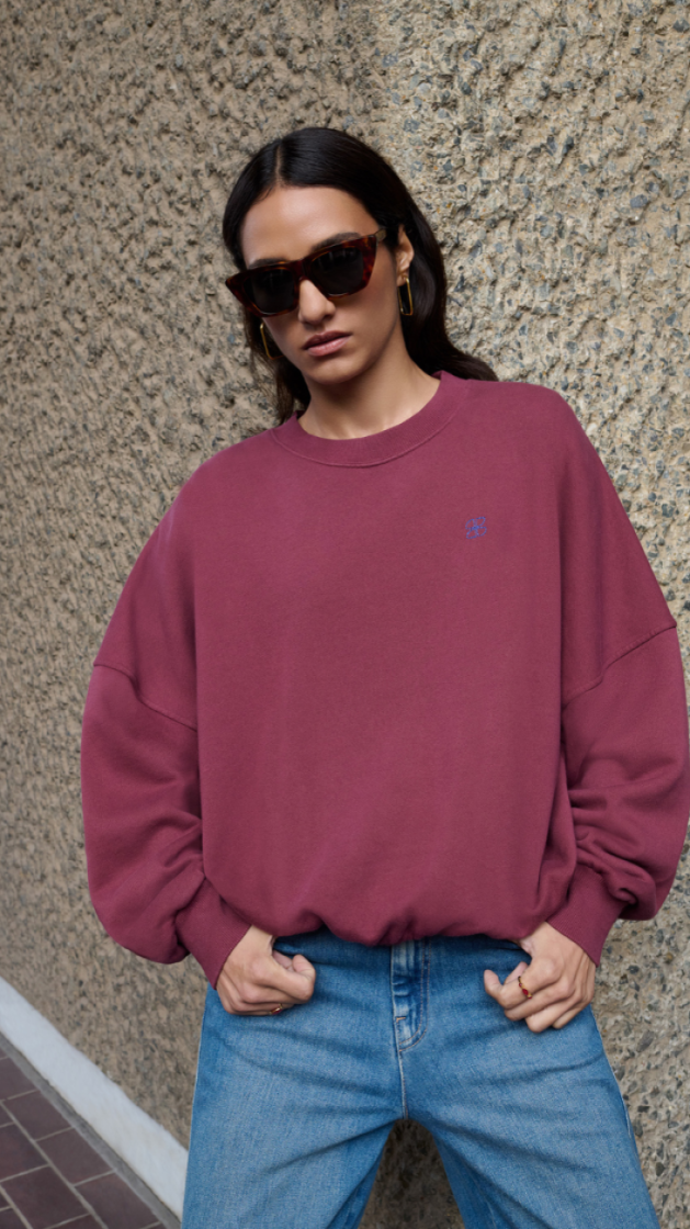 Malyn Logo Sweater 1339-Burgundy C
