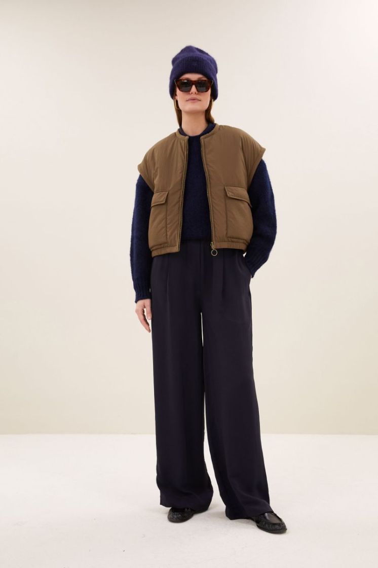 Gio Sleeveless jacket 1705-Hazel
