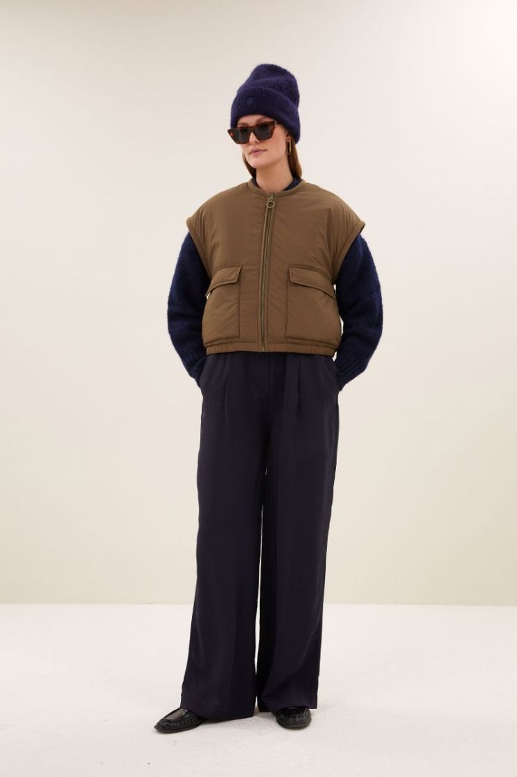 Gio Sleeveless jacket 1705-Hazel
