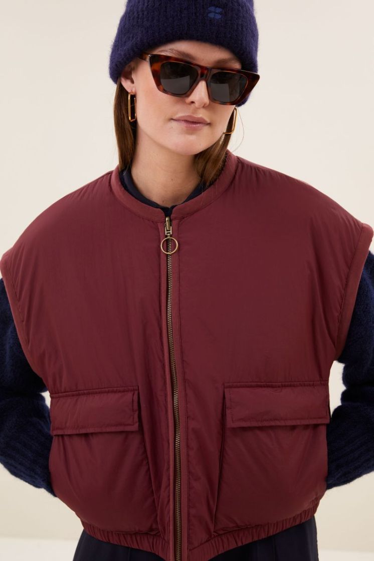 Gio Sleeveless jacket 325-Wine