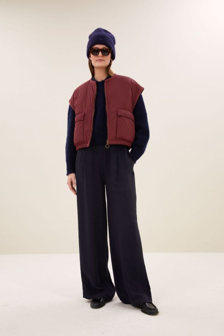 Gio Sleeveless jacket 325-Wine