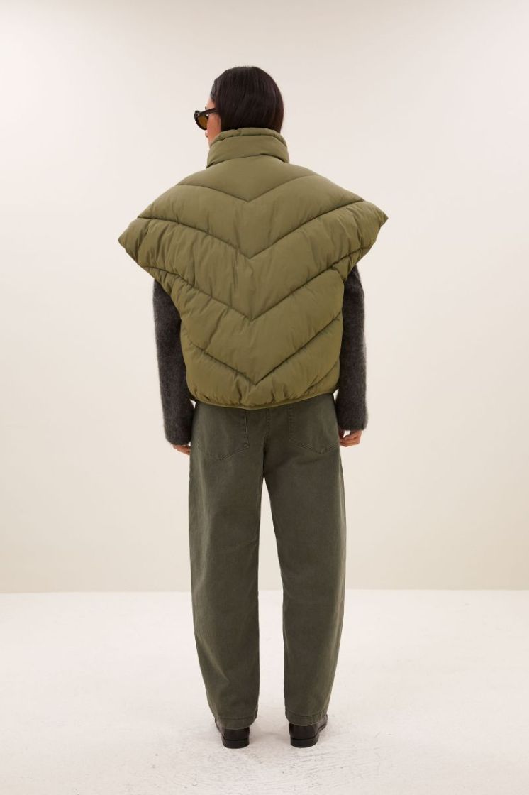 Franky Sleeveless Jacket 415-Olive
