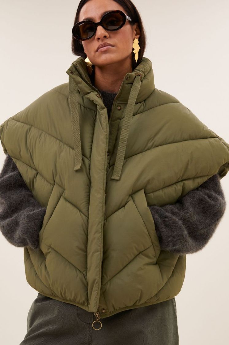 Franky Sleeveless Jacket 415-Olive