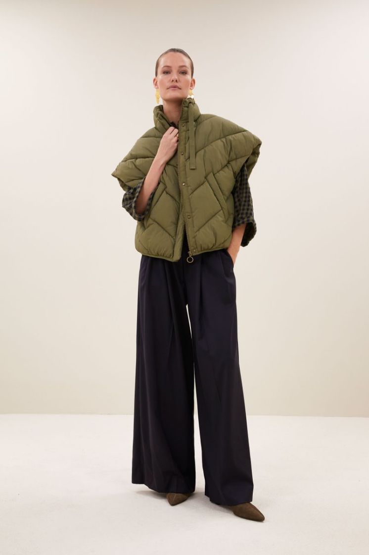 Franky Sleeveless Jacket 415-Olive