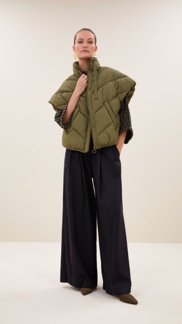 Franky Sleeveless Jacket 415-Olive