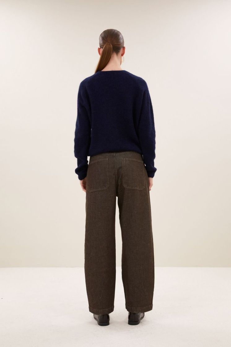 Jenna Worker Jeans 785-Dark brown