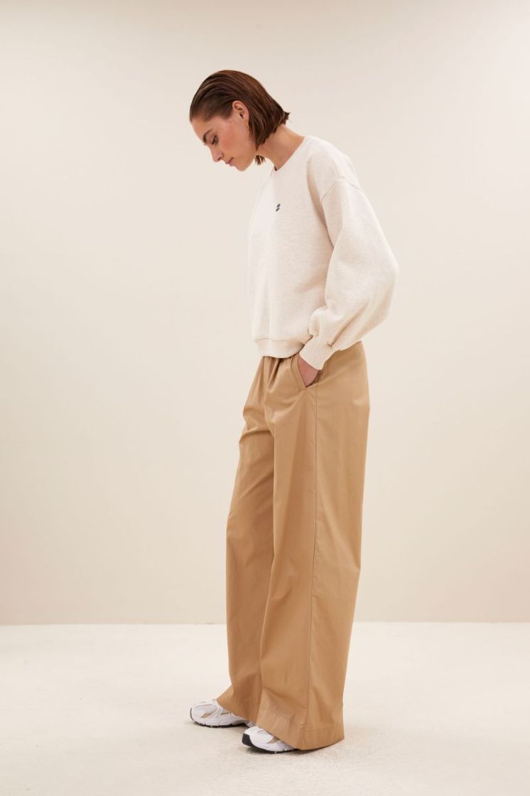 Bibi Logo Sweater 826-Oyster mele