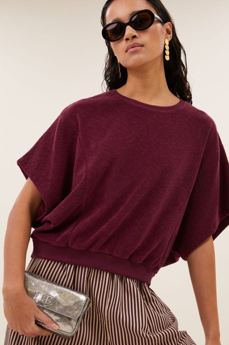 Nuki Slub Top 1339-Burgundy C