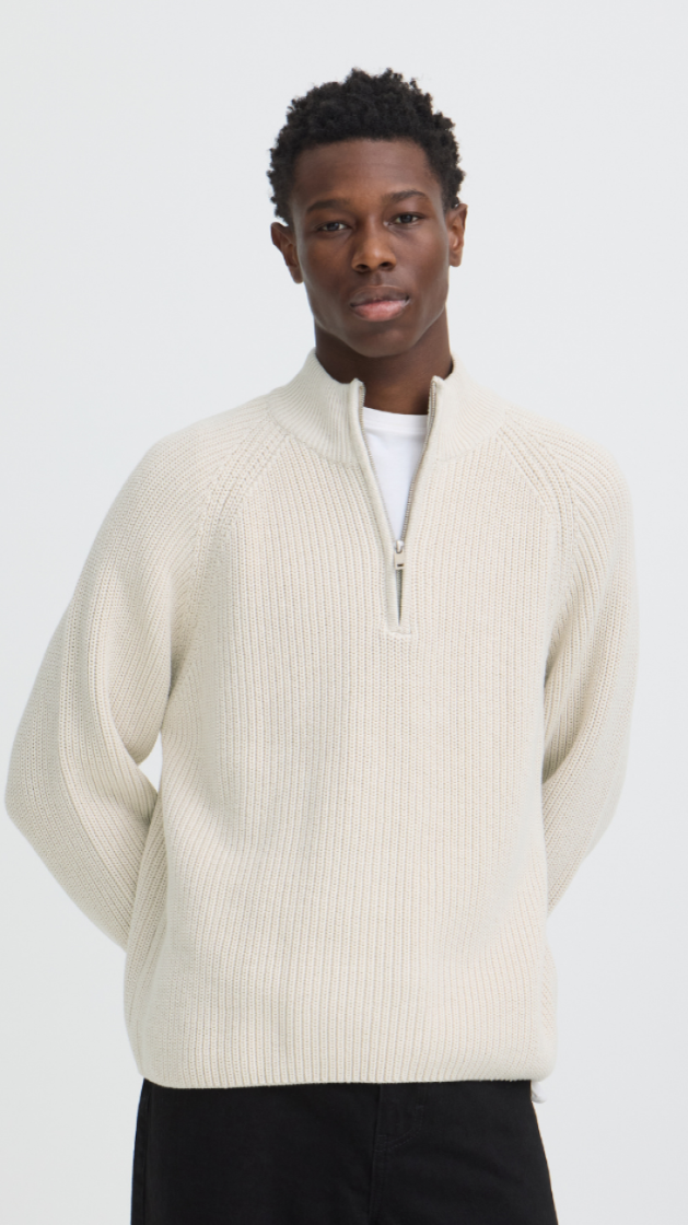 SDWILLIS HI NECK 13041-Oatmeal